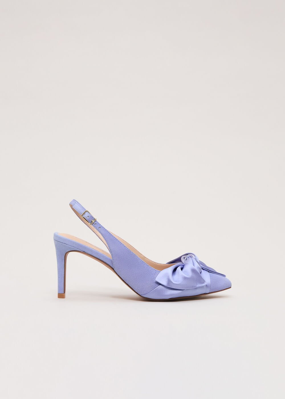 Twist Slingback Heels Pale Blue