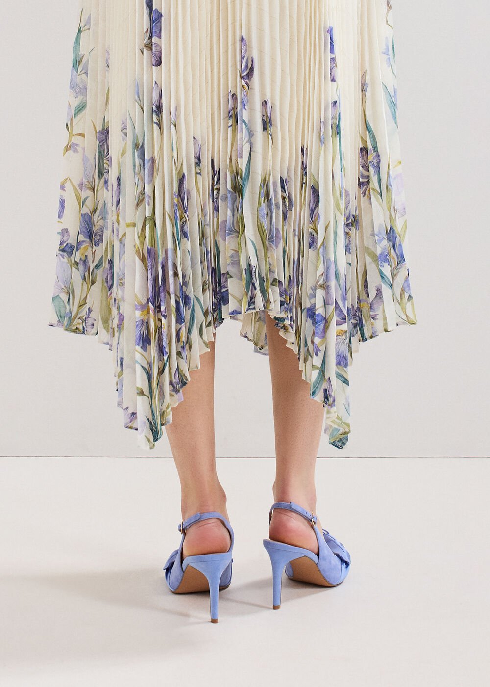 Twist Slingback Heels Pale Blue