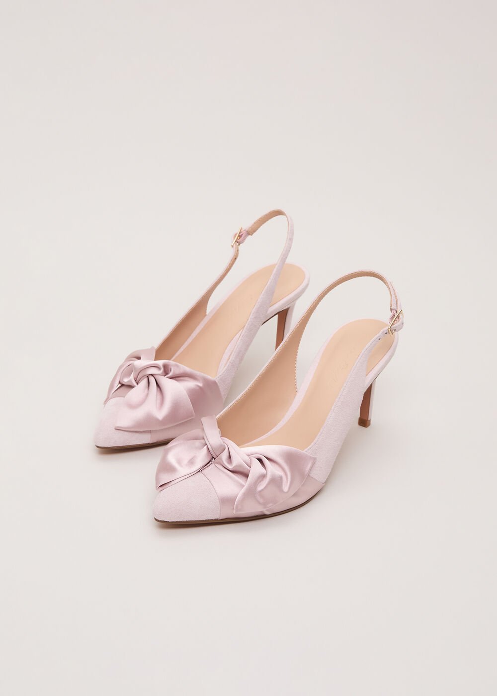 Twist Slingback Heels Antique Rose