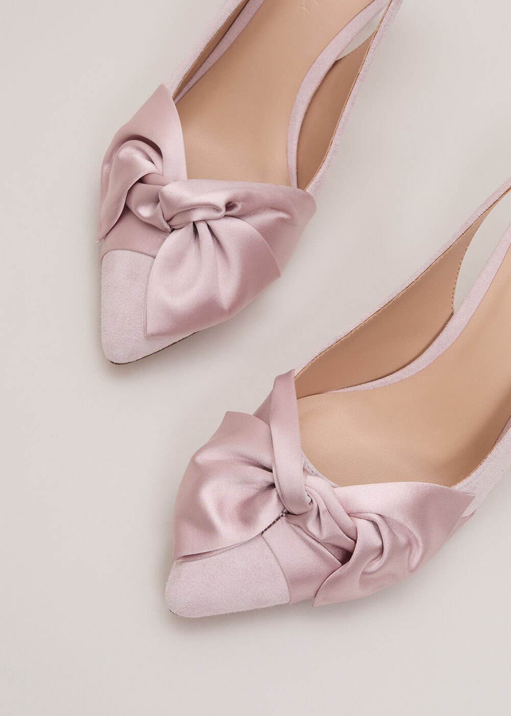 Twist Slingback Heels Antique Rose