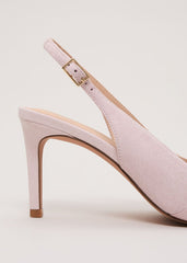 Twist Slingback Heels Antique Rose