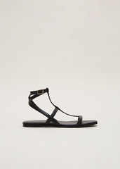 Strappy Flat Sandals Black