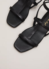 Strappy Flat Sandals Black