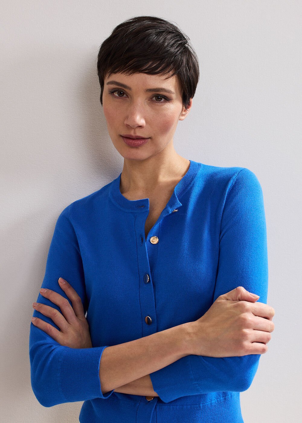 Robin Button Cardi Blue
