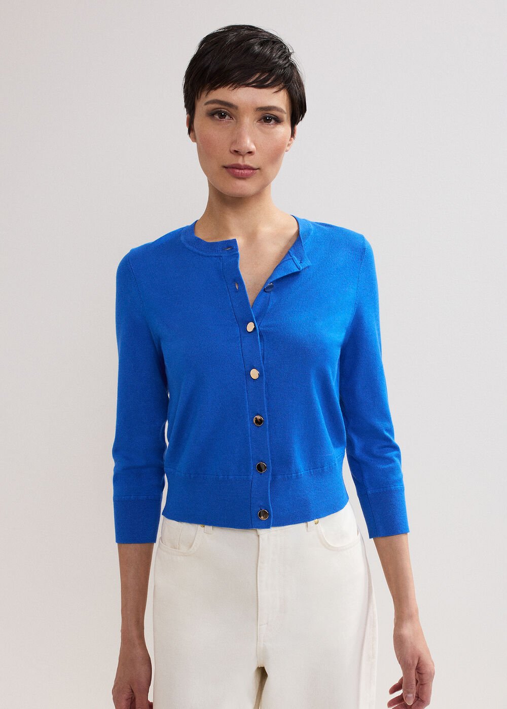 Robin Button Cardi Blue