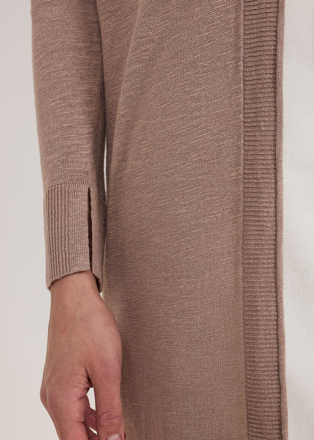 Tasha Linen Cardigan Brown