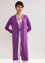 Tasha Linen Cardigan Purple