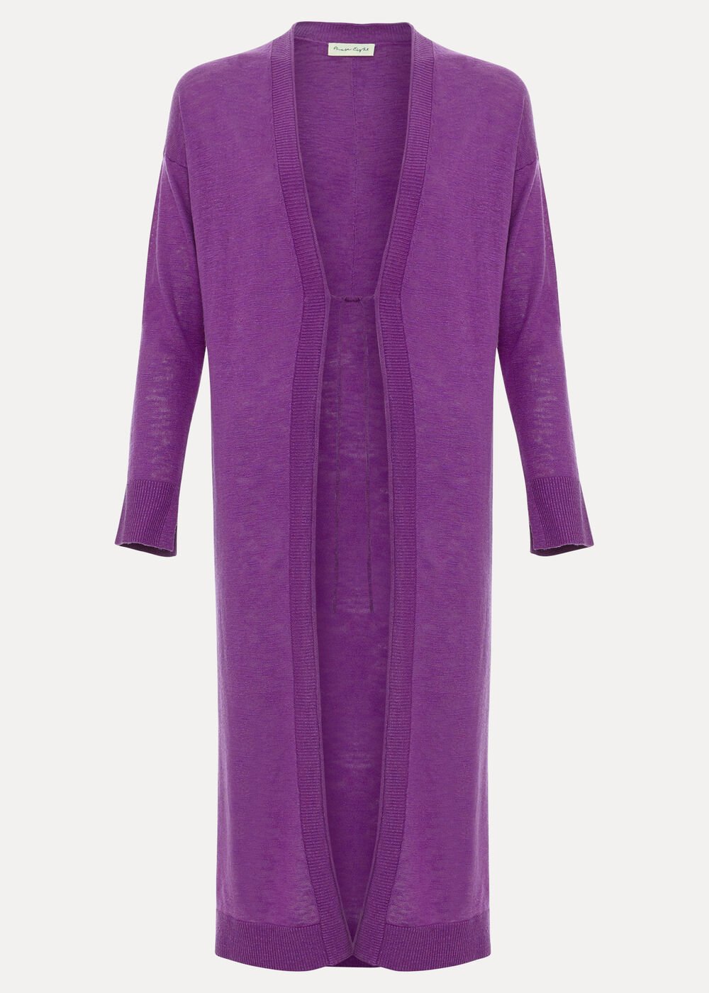 Tasha Linen Cardigan Purple