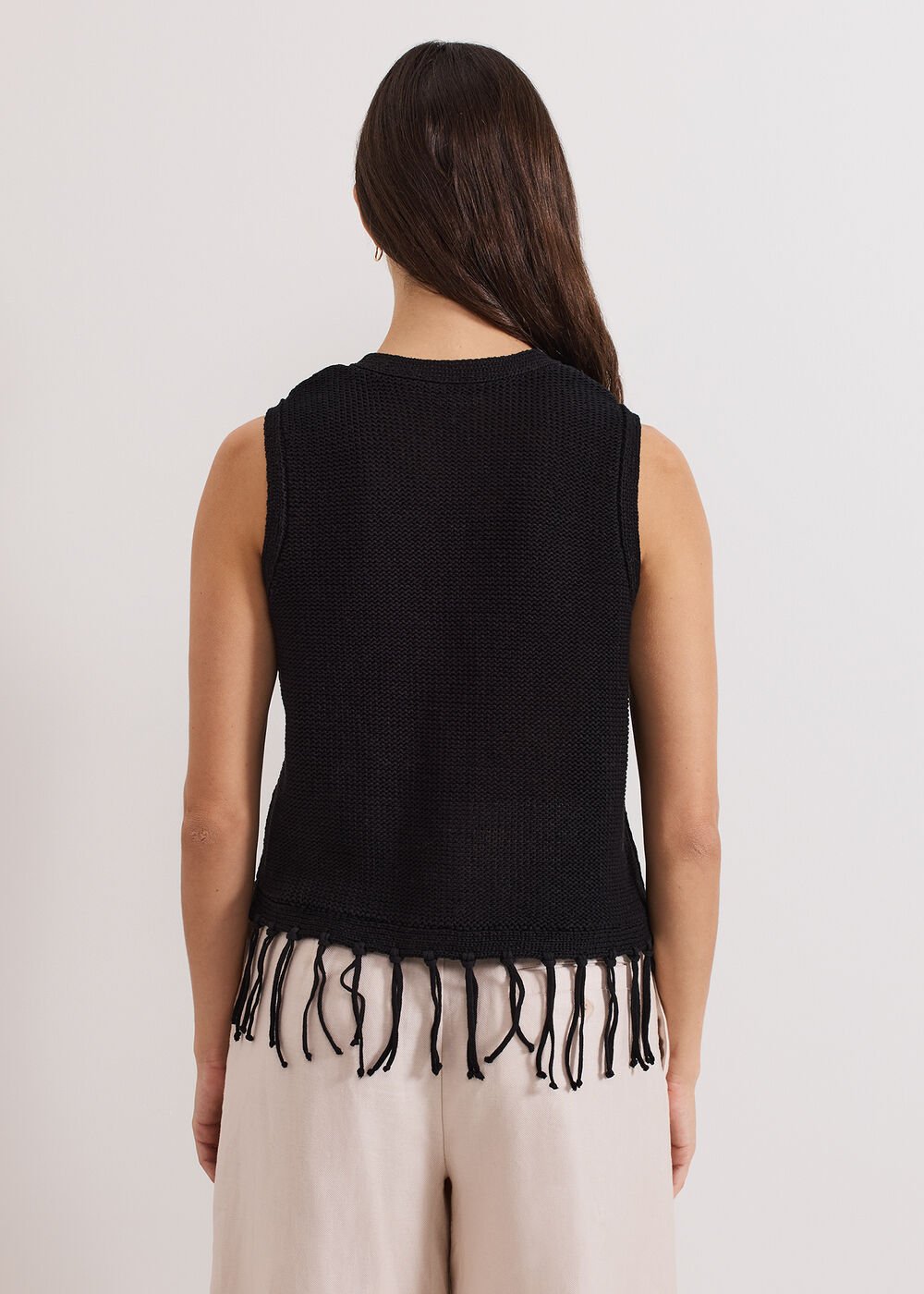 Quinn Knit Waistcoat Black