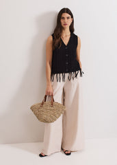 Quinn Knit Waistcoat Black