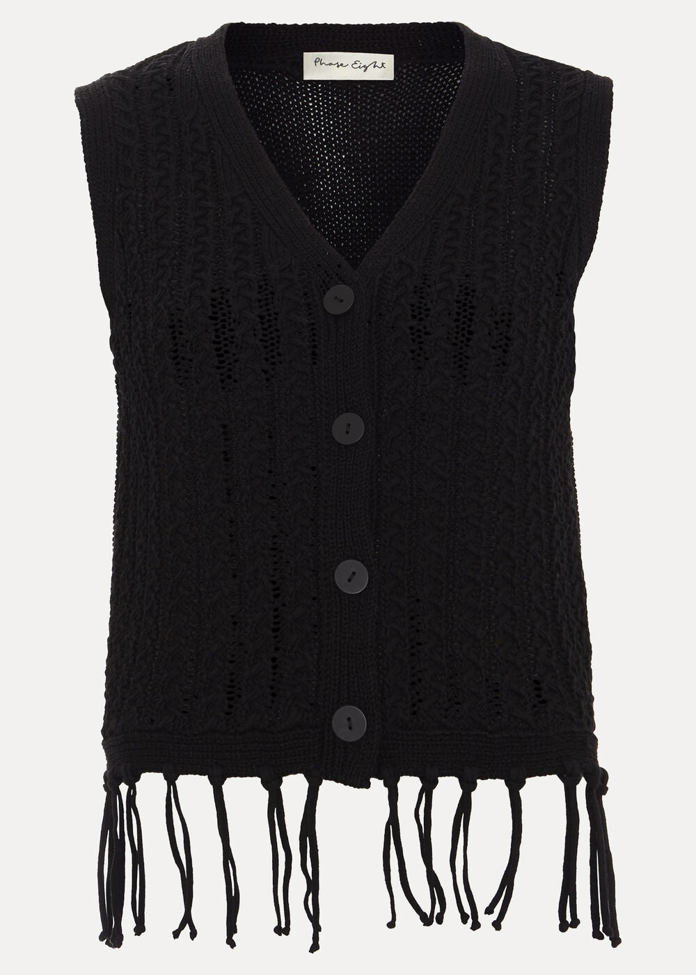 Quinn Knit Waistcoat Black