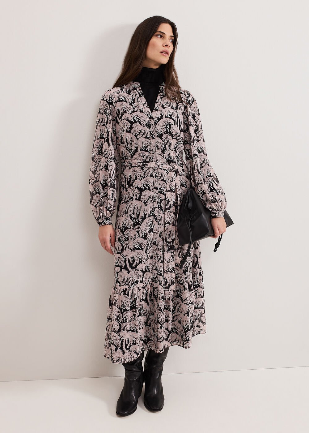 Willow Shirt Dress Black