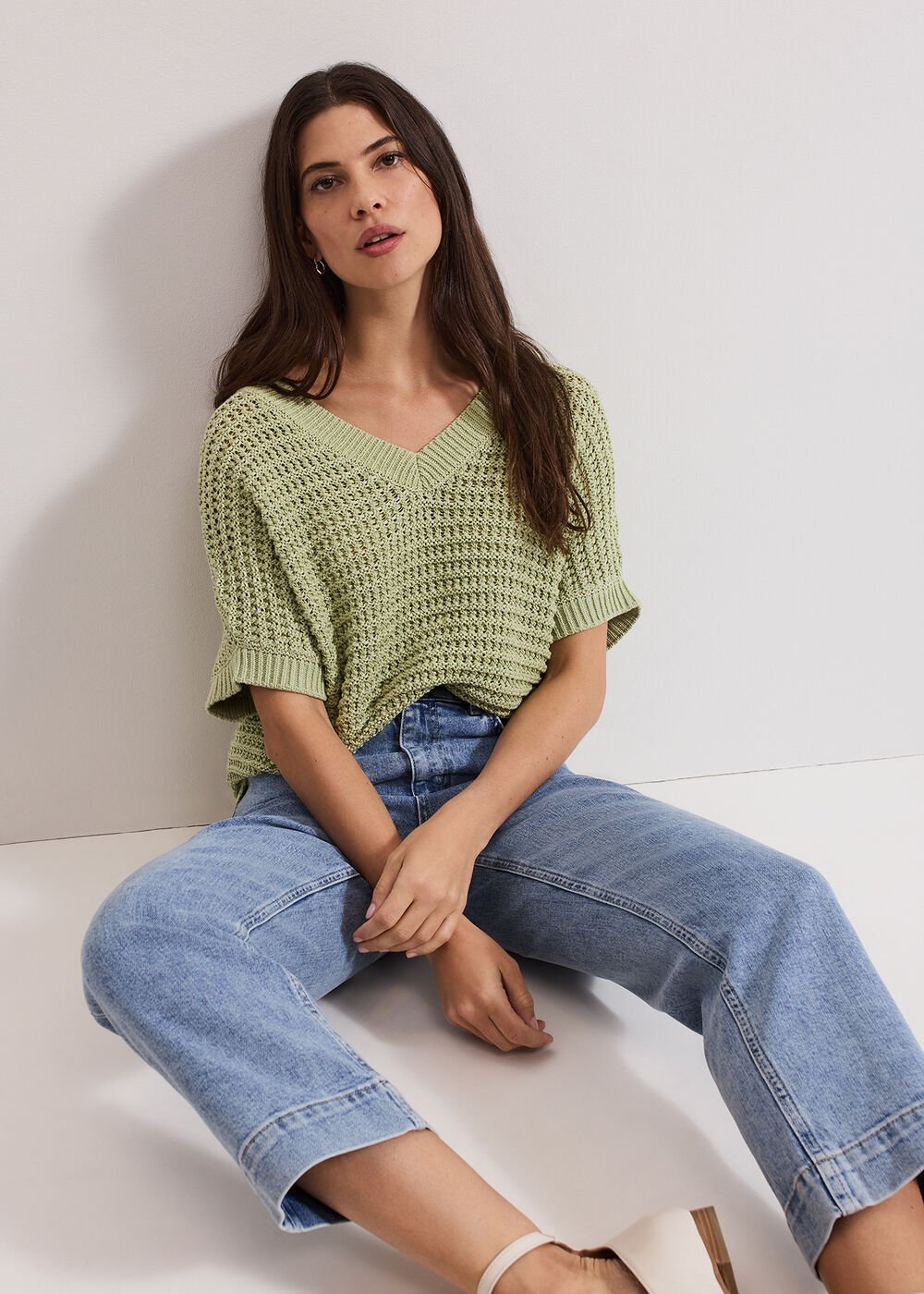 Stacie Knit Tabard Green