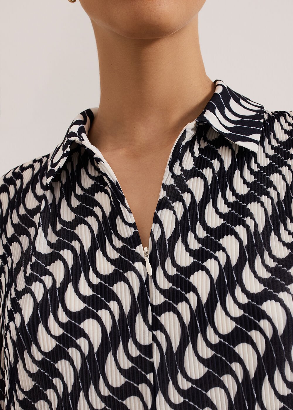 Eleanor Swing Dress Navy/Ivory