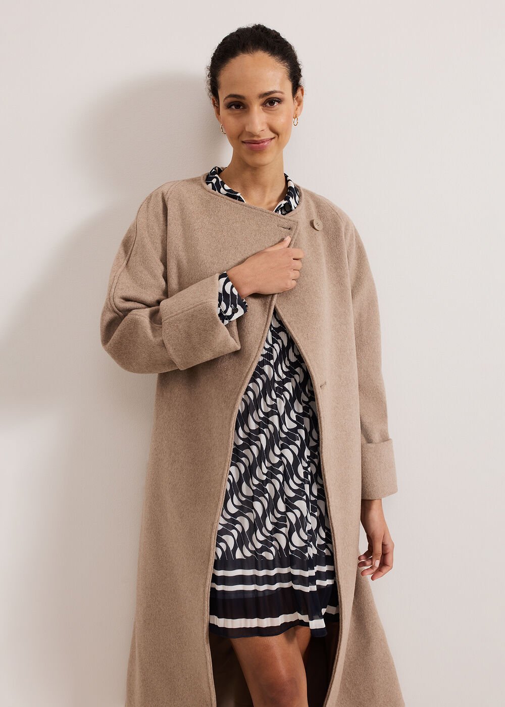 Eleanor Swing Dress Navy/Ivory