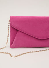 Suede Clutch Pink