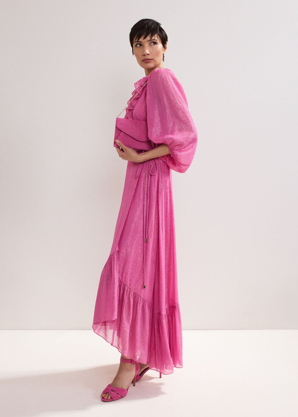Suede Clutch Pink