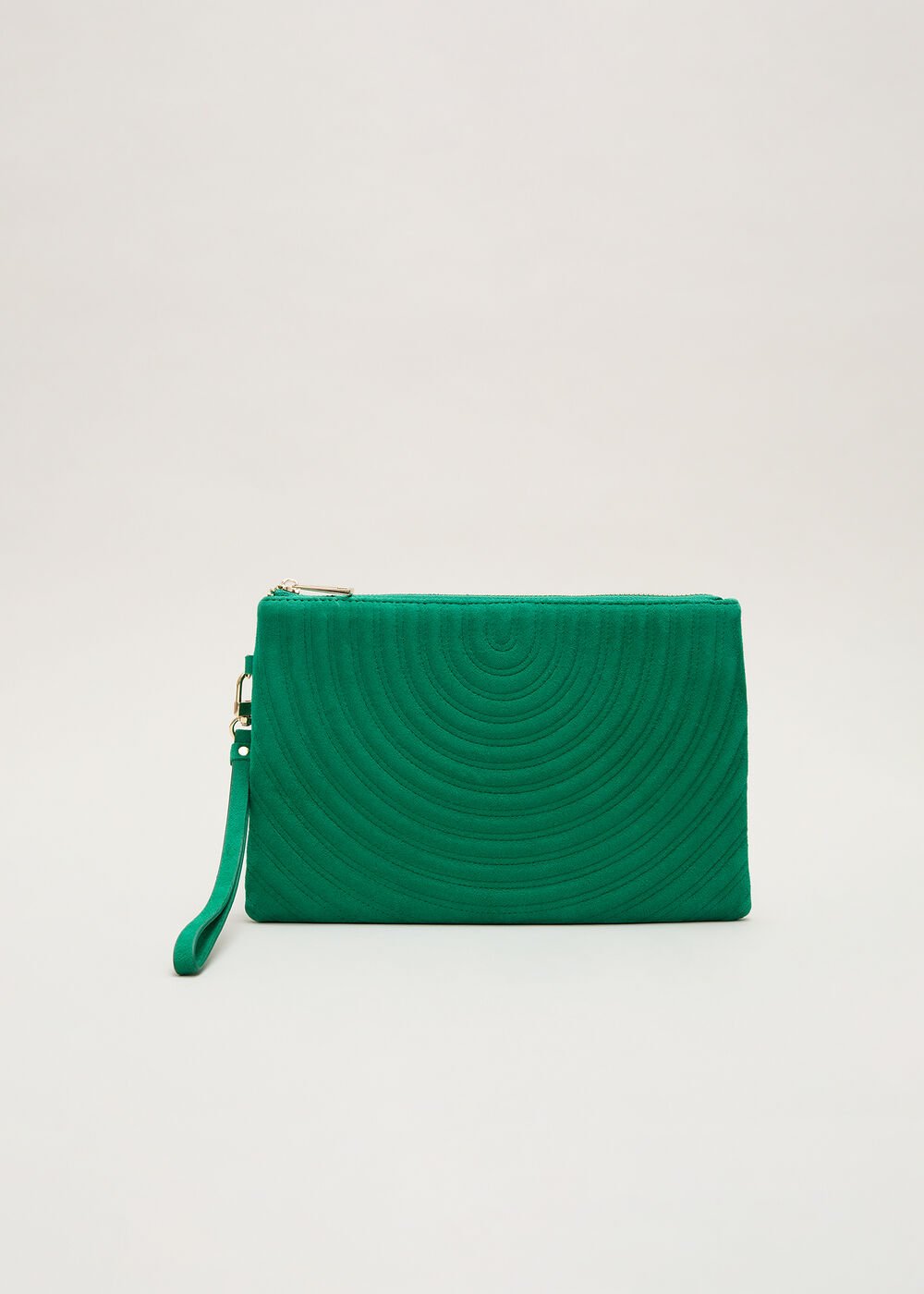 Stitch Front Clutch Bright Green
