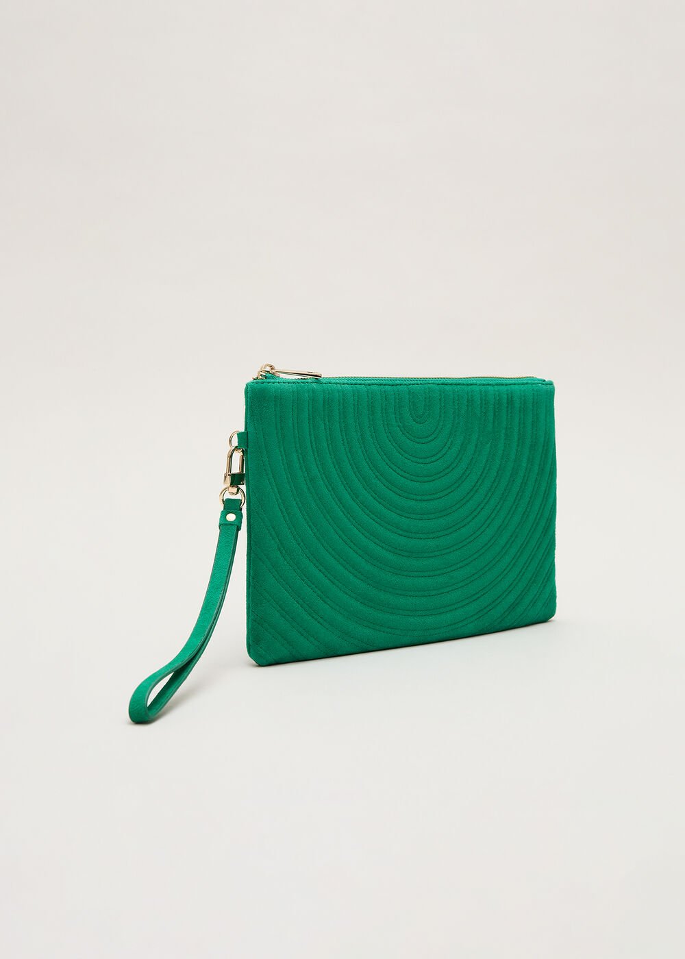 Stitch Front Clutch Bright Green