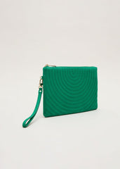 Stitch Front Clutch Bright Green
