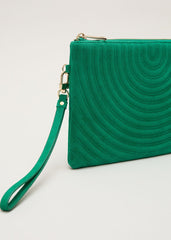 Stitch Front Clutch Bright Green