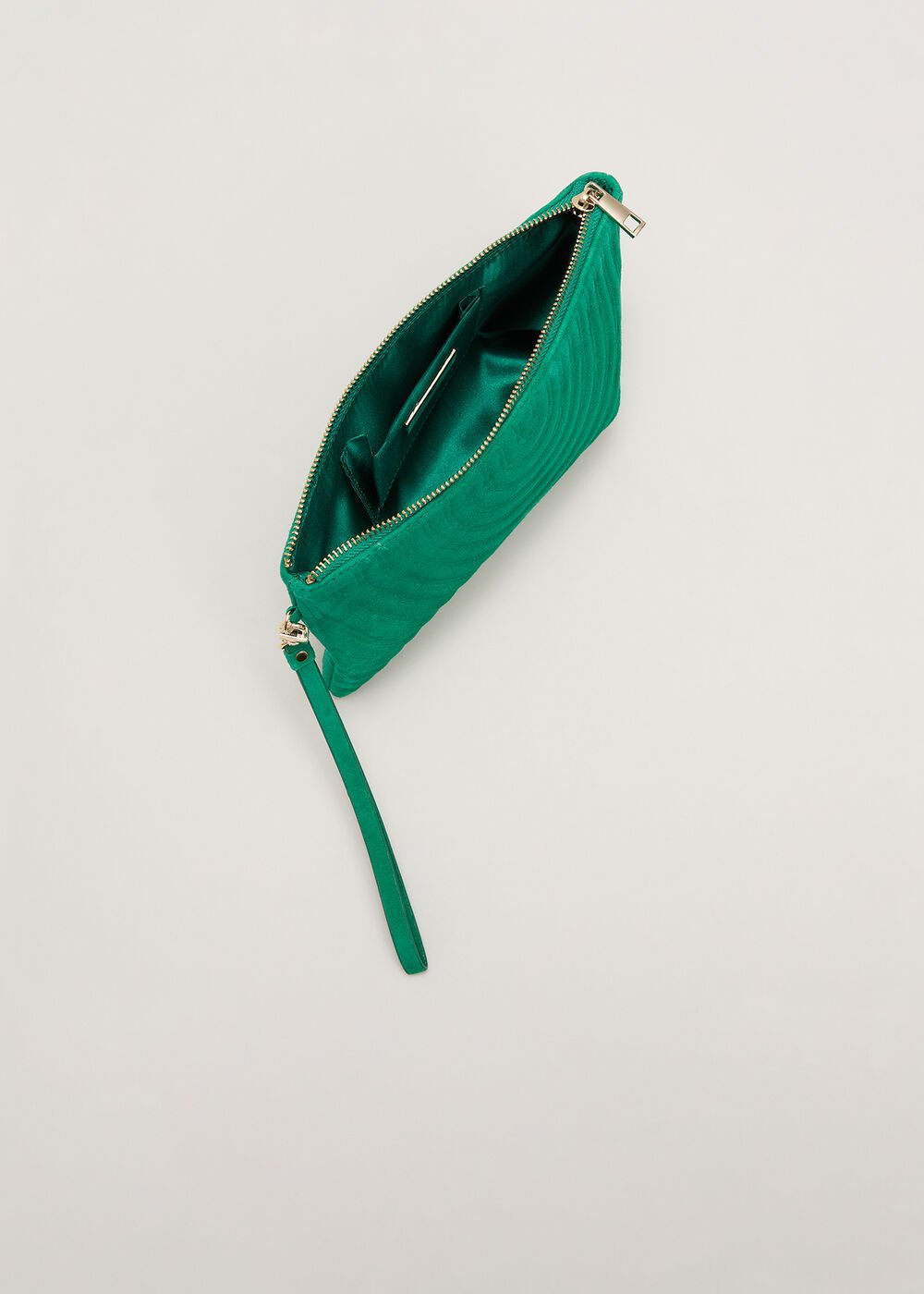 Stitch Front Clutch Bright Green