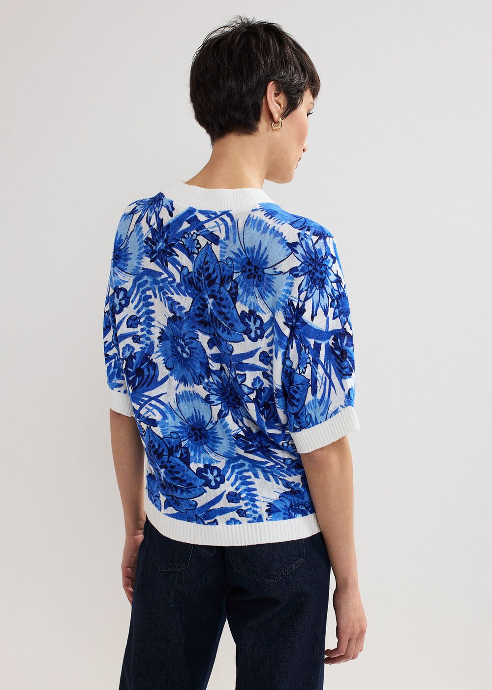 Lizzy Printed Jumper Blue