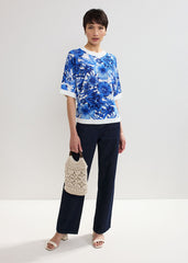 Lizzy Printed Jumper Blue
