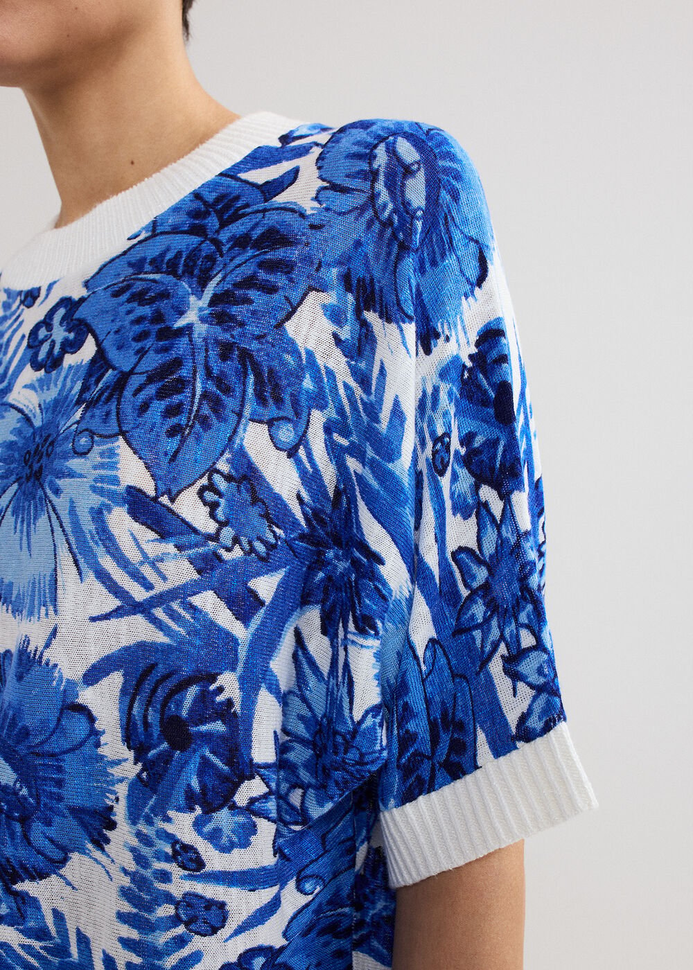 Lizzy Printed Jumper Blue