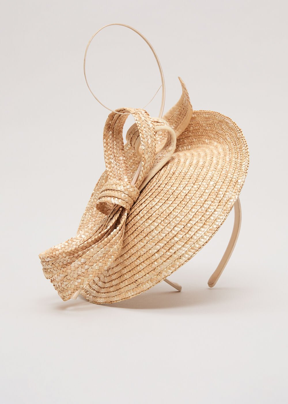 Straw Fascinator Neutral