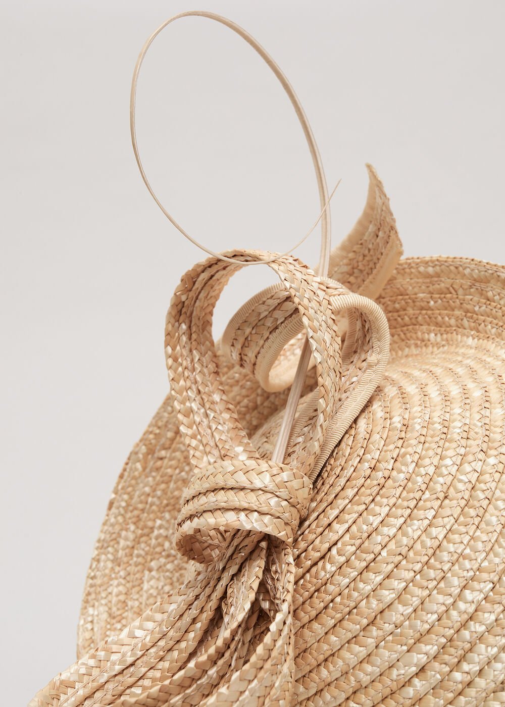 Straw Fascinator Neutral