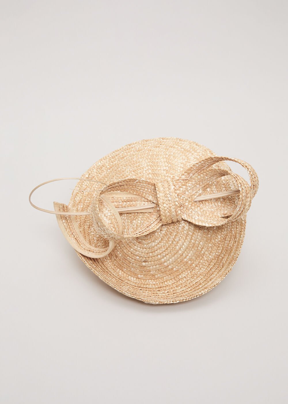 Straw Fascinator Neutral
