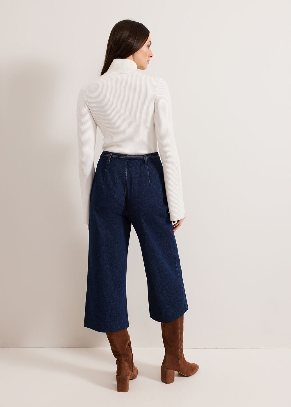 Aubrielle Denim Cullote Mid Wash