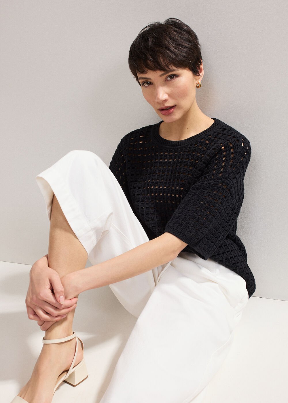 Aubrielle Denim Culottes White