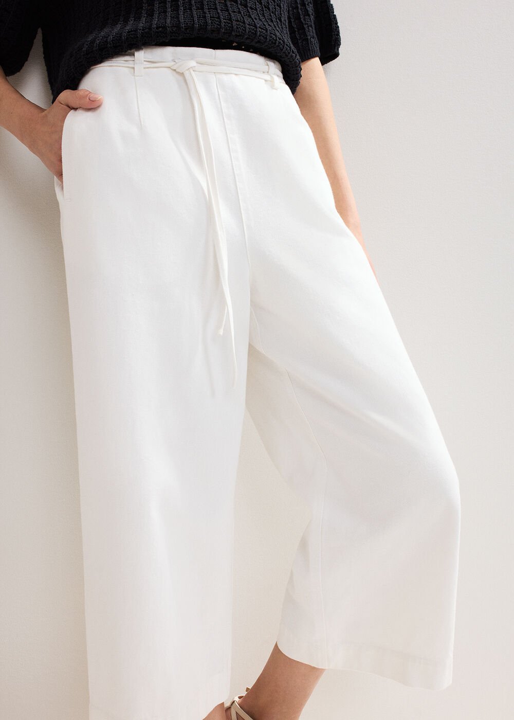 Aubrielle Denim Culottes White