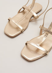 Strappy Flat Sandals Gold