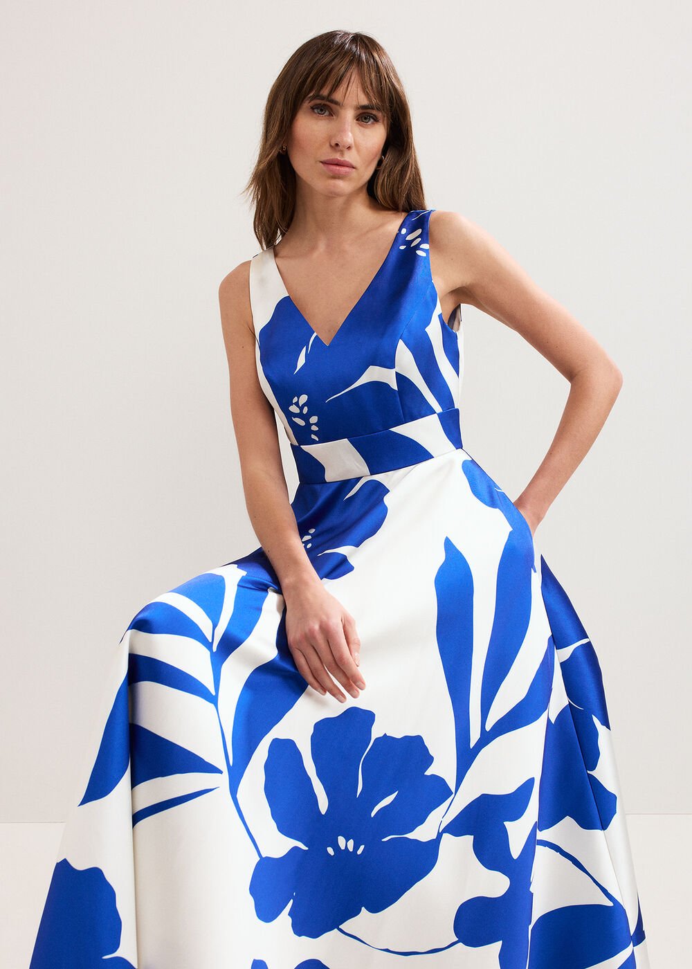 Delicia Print Dress Cobalt