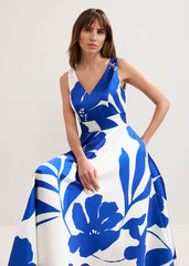 Delicia Print Dress Cobalt