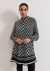 Petite Eleanor Dress Navy/Ivory