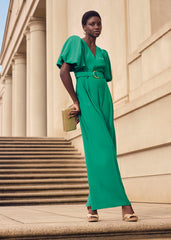 Margot Puff Jumpsuit Green