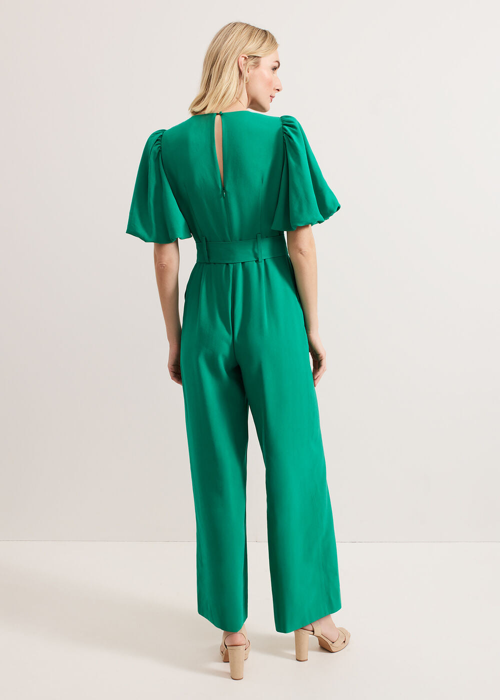 Margot Puff Jumpsuit Green