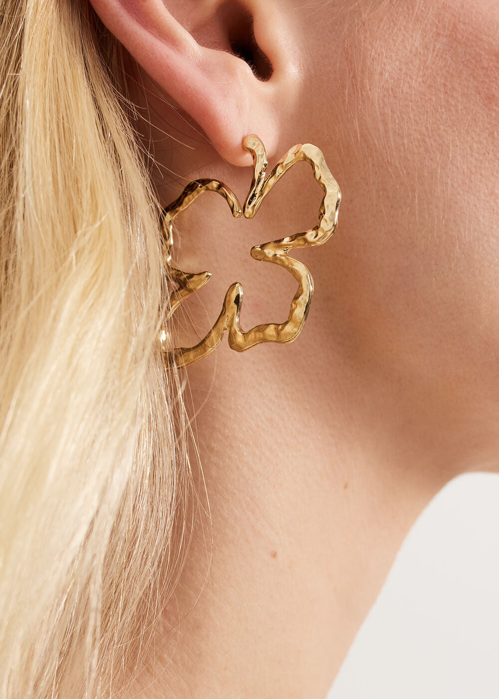 Flower Earrings Gold