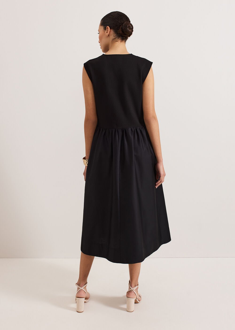 Jenny Mix Woven Dress Black