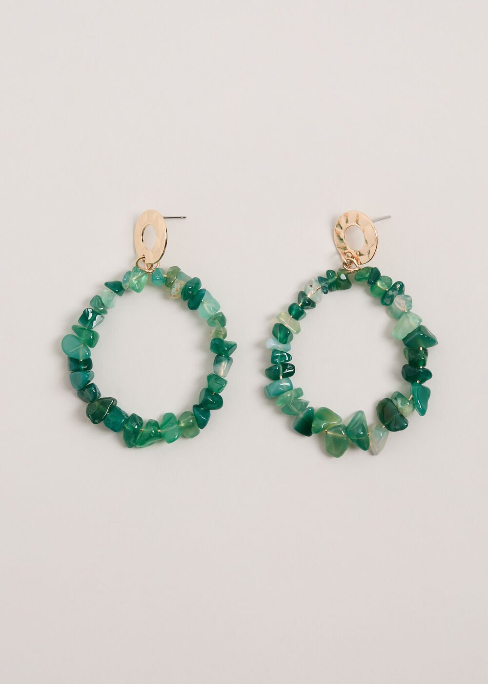 Coloured Stone Drop Bright Green