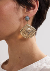 Shell Earrings Gold