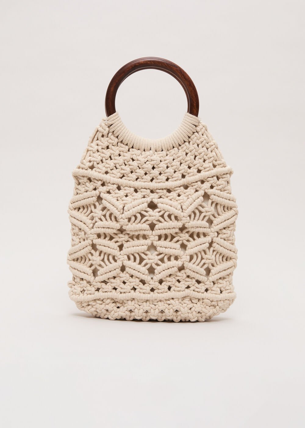 Macrame Bucket Bag Ivory
