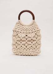 Macrame Bucket Bag Ivory