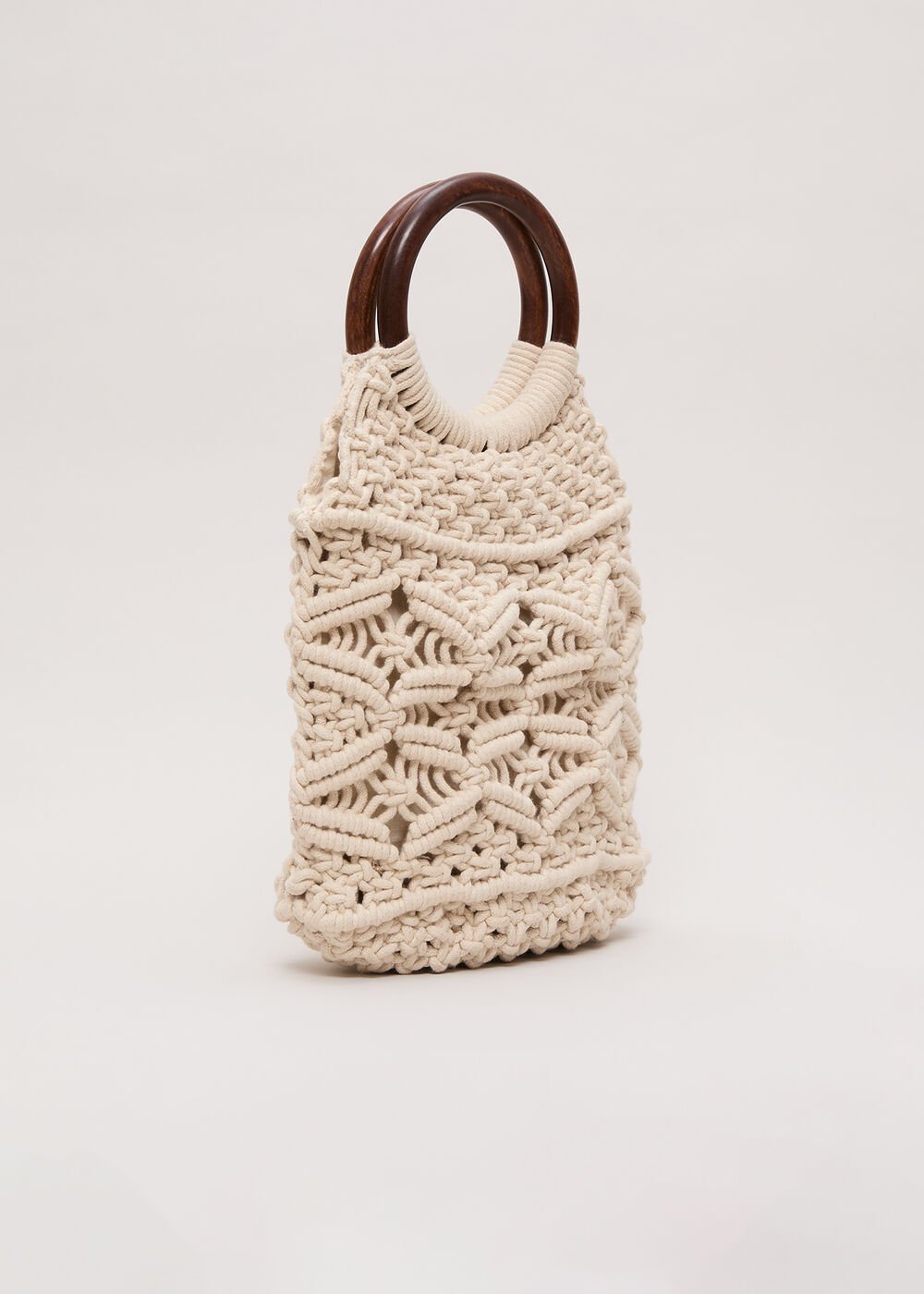 Macrame Bucket Bag Ivory