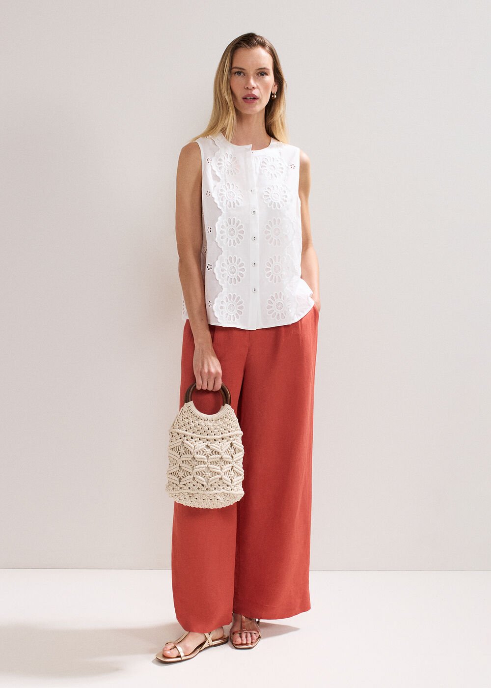 Macrame Bucket Bag Ivory