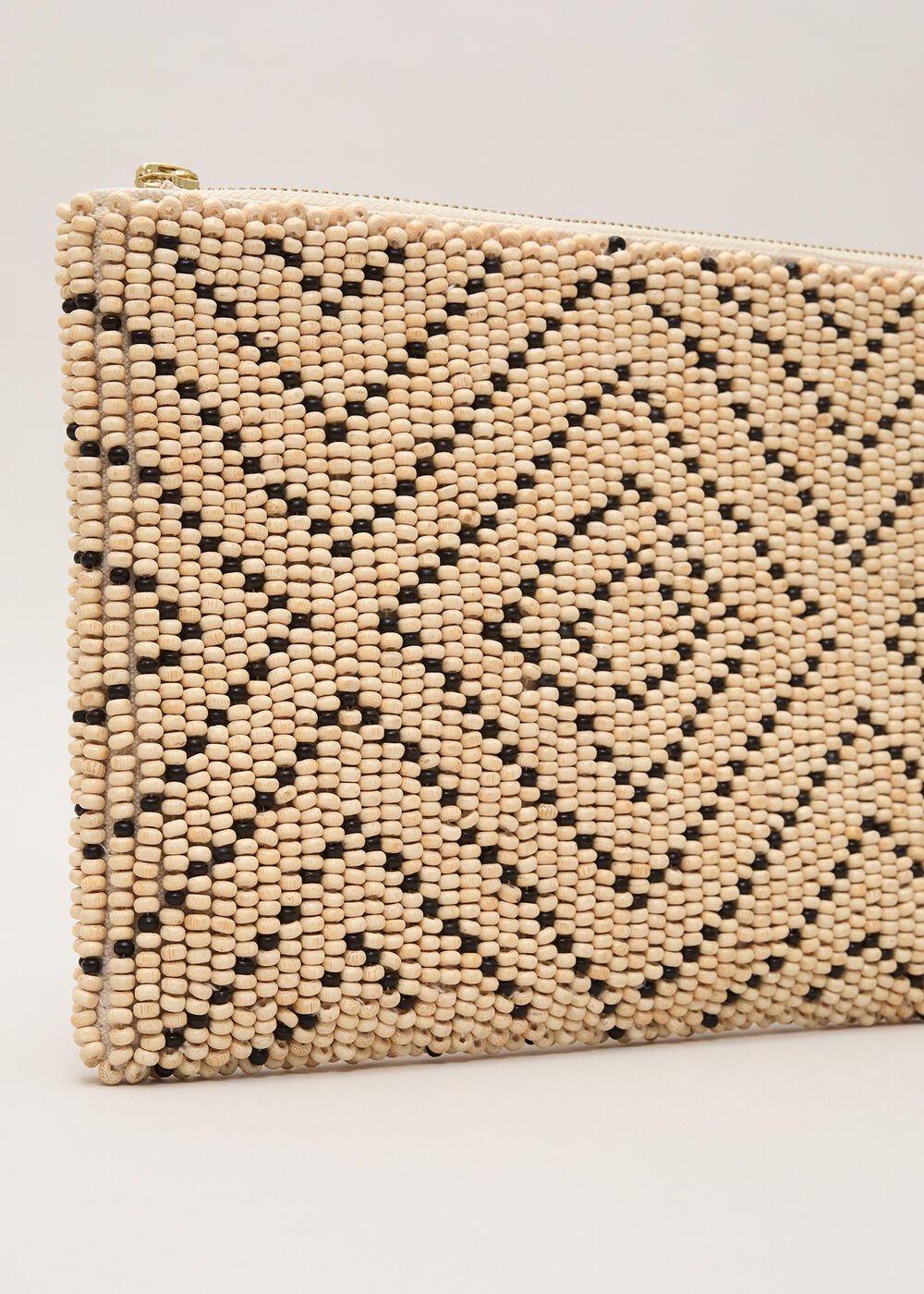 Beaded Clutch Bag Neutral